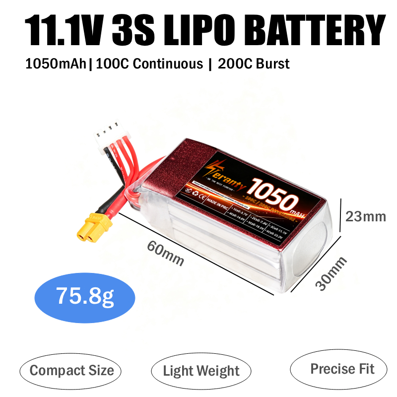 2PCS Baterai Lipo RC 1050mAh 2 - Drone Battery 3S ulasan dan harga